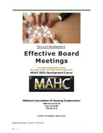 Effective Board Meetings
